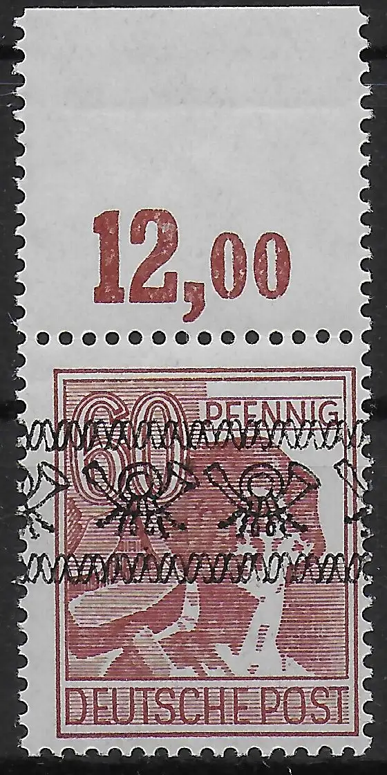 BiZone: MiNr. 49I, postfrisch, ** POR dgz, Oberrand