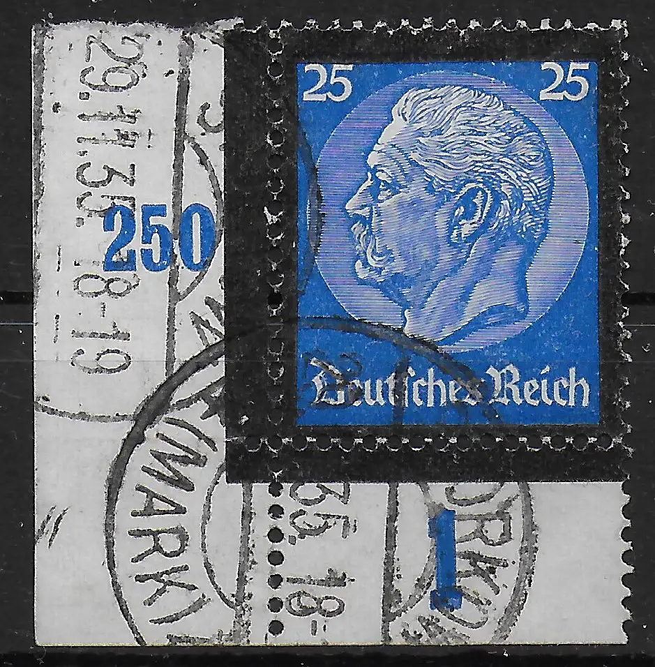 DR: Min. 553 P, Eckrand E3, cacheté