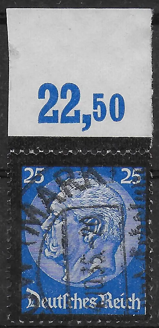 DR: MiNr. 553 P OR, gestempelt, Oberrand