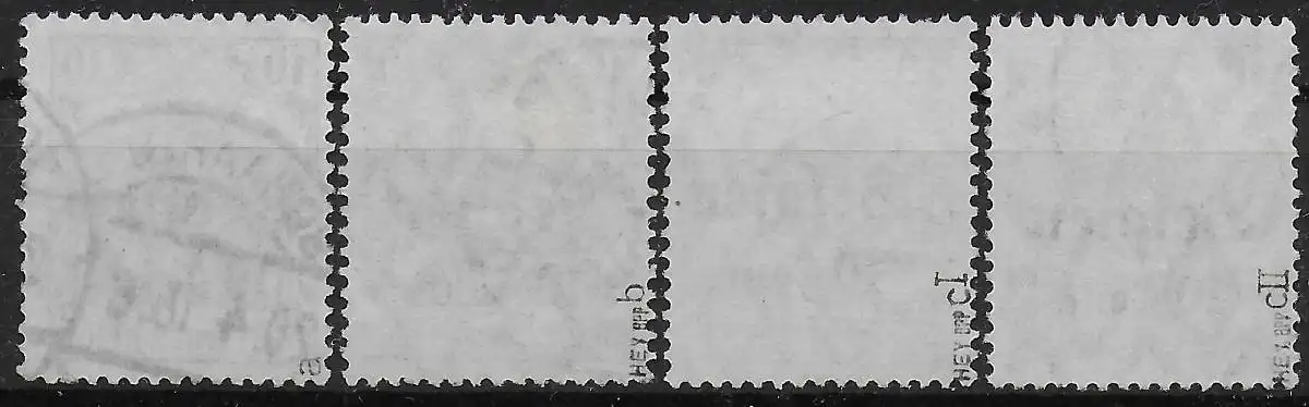 Belgien: MiNr. 14a-b-cI, cII, gestempelt, BPP geprüft