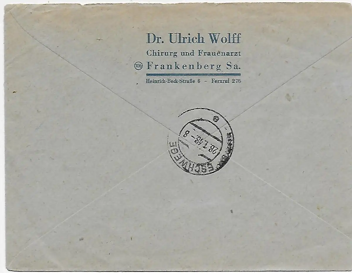 Frankenberg a été recommandé par Eschüge, Minn. 928W, 1948