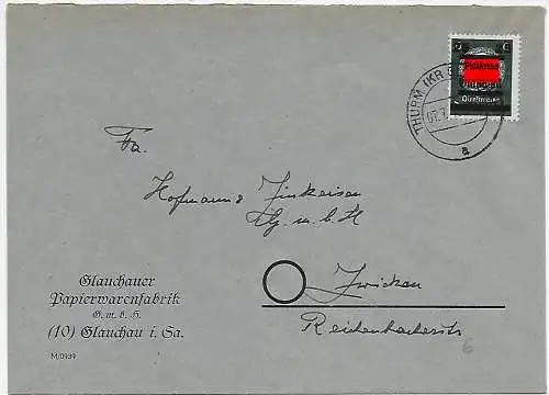 Lokalausgabe Glaucha, Thurm nach Zwickau
