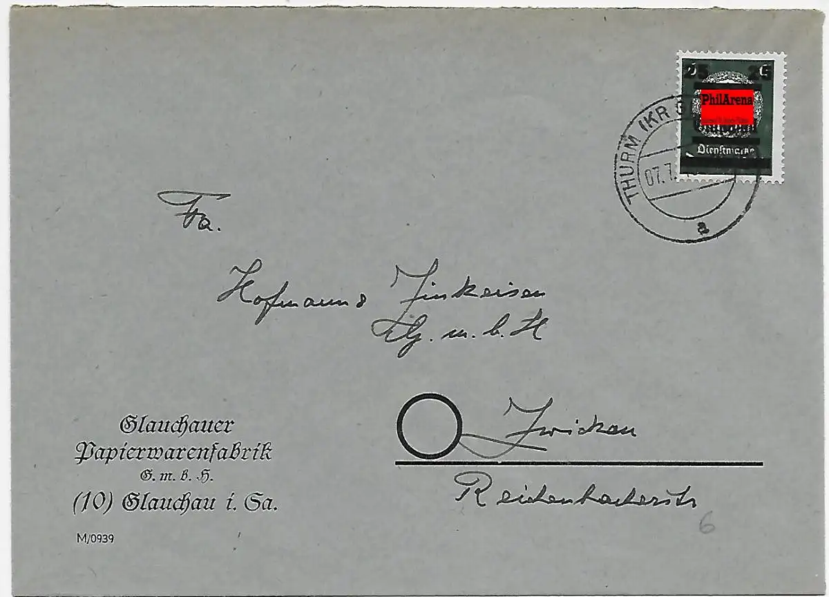 SBZ Einschreiben Oberaula, Saline Oberilm, 1948 nach Markneukirchen, 184P, 194P
