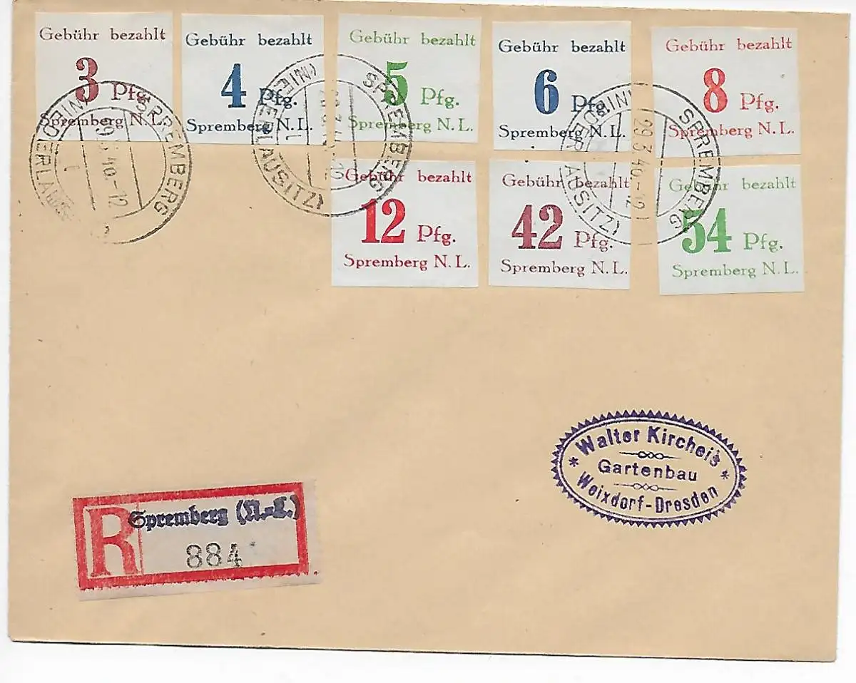 Spremberg Enregistré pour Weixdorf-Dresden, 1946