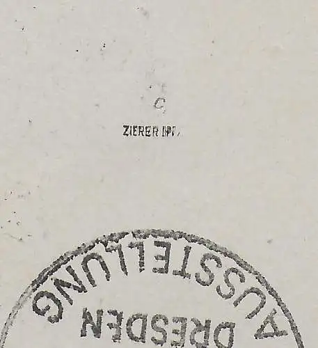 Ganzsache Einschreiben Dresden mit MiNr. 48 Ac, geprüft, Sonderstempel, Kempe