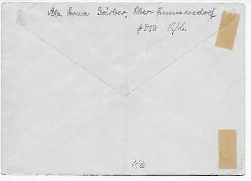 SBZ Brief aus Ober-Emmersdorf, 8.11.45 nach Löbau