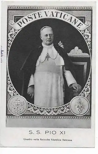 Papst S.S. PIO XI, Ansichtskarte über Rom nach Jerusalem 1937