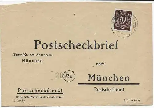 Postscheckbrief München