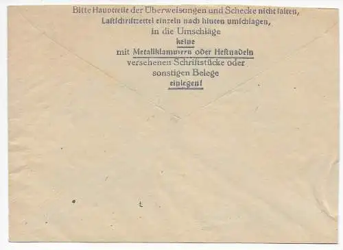 Postscheckbrief Nürnberg, 1948