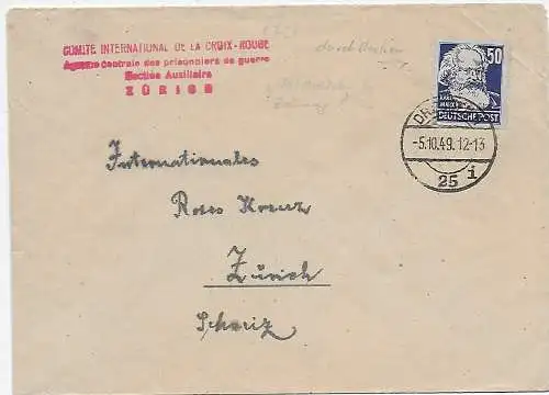 Dresde vers Zurich en 1949
