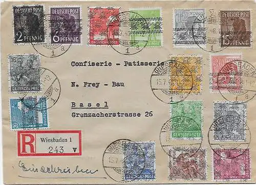 Inscrivez-vous Wiesbaden/Flörsheim 1948 - MiF - vers Bâle