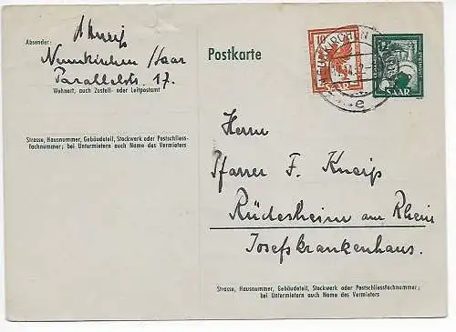 Tout avec Francorité supplémentaire Neunkirchen à Rüdesheim, 1952