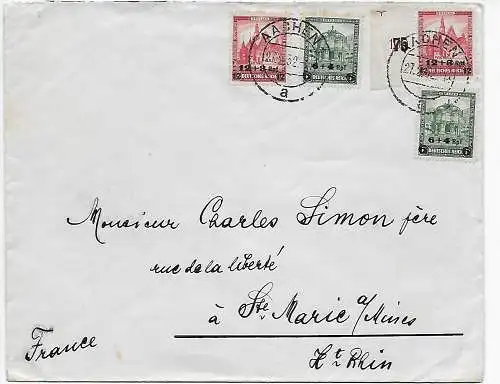 Aachen 1932 nach Frankreich