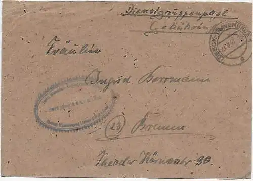 Poste de service Gratuit, Lubeck-Travemünde, 1947 à Brême, salle des mines.