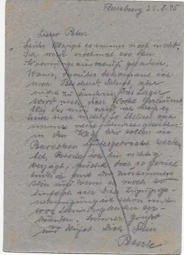 POW/Kgf: 1945: Flensburg au groupe de corps de Stockhausen