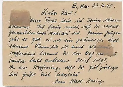 Elmshorn 1945 à Raesfeld-Château/Borken, frais payés