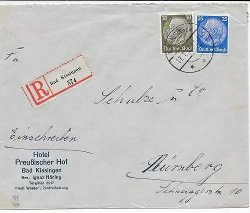 Bad Kissingen, recommandé Cour Prussienne après Nuremberg, 1933