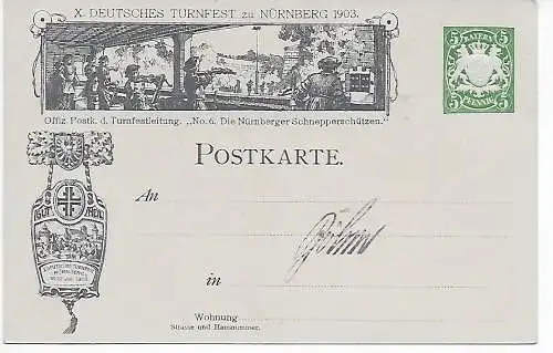 AK du train de la fête - Sniper Tachten - X. Deutsches Turnfest 1903 Nuremberg