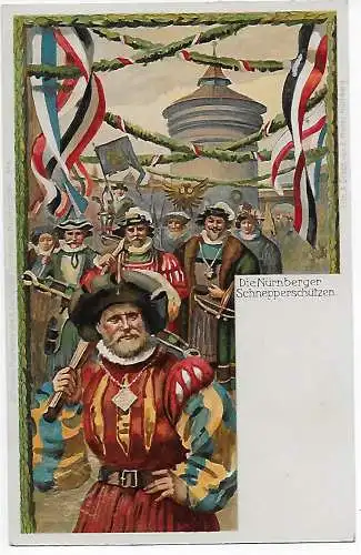 AK aus dem Festzug - Schützen Trachten - X. Deutsches Turnfest 1903 Nürnberg