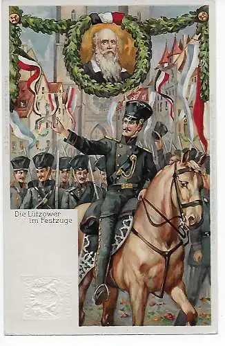 Ganzsache aus dem Festzug - Lützower-Pferd - X. Deutsches Turnfest 1903 Nürnberg