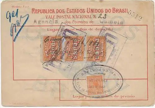 Brasilien: Geldanweisung 1921 Valespostaes