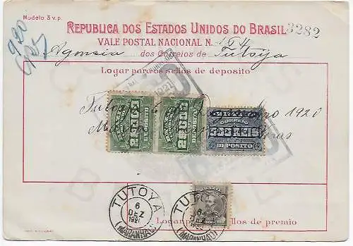 Brésil: 1921 Tutoya Maranhau mandat