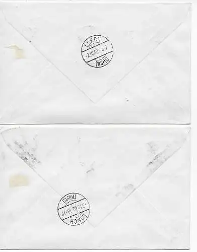 2x recommandé Eilbote Strasbourg vers Lorch: 1940