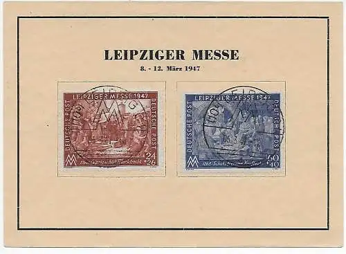 FDC Leipziger Messe 1947