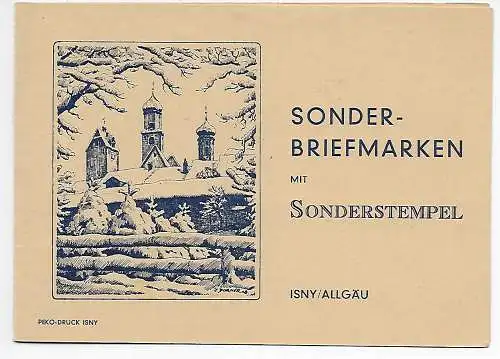 Deutsche Skimeisterschaften, 1949 Isny, FDC