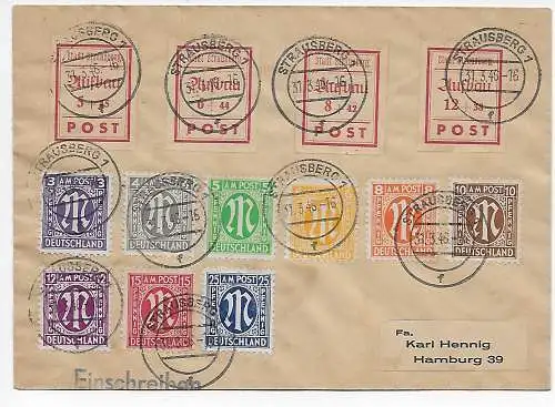 SBZ: 1946 Straussberg, Hennig Lettre à Hambourg