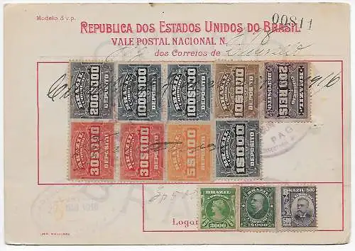 Geldanweisung Brasilien, 1916, Pago