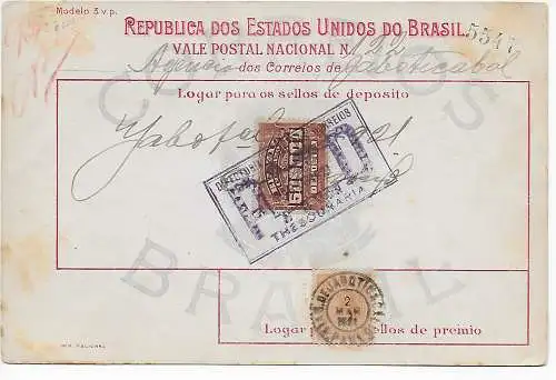 Geldanweisung Brasilien, 1921, Thesouraria