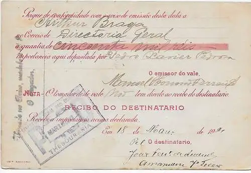 Instruction financière Brésil, 1921, Thesouraria