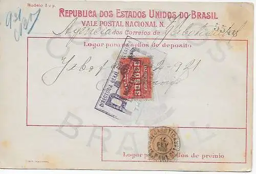 Thesouraria 1921, Geldanweisung Brasilien