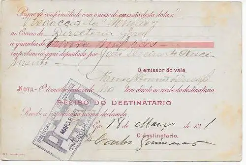 Thesouraria 1921, instruction financière Brésil