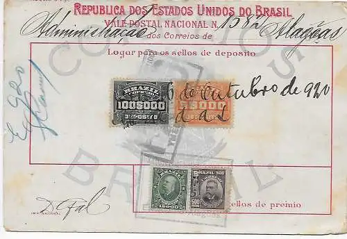 Thesouraria 1920, Instruction financière Brésil