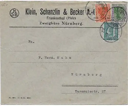 Lettre de société de Nuremberg 1923