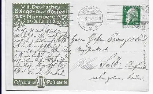 Nürnberg: Sängerbundesfest 1912 nach Selb