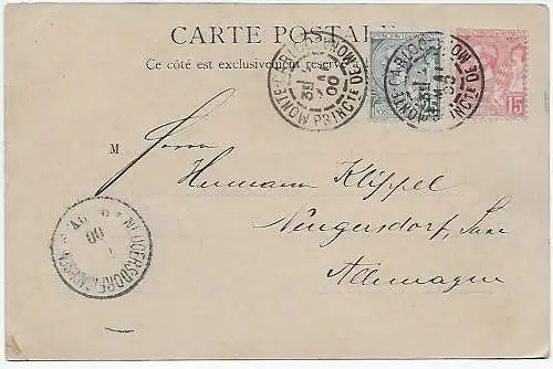 Ansichtskarte Monaco 1900 nach Neugersdorf