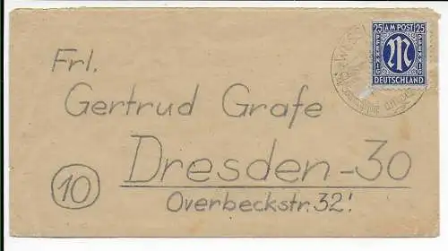 Oberpfaffenhofen, Post Wesslingen, Arbeitslager F nach Dresden, 1945