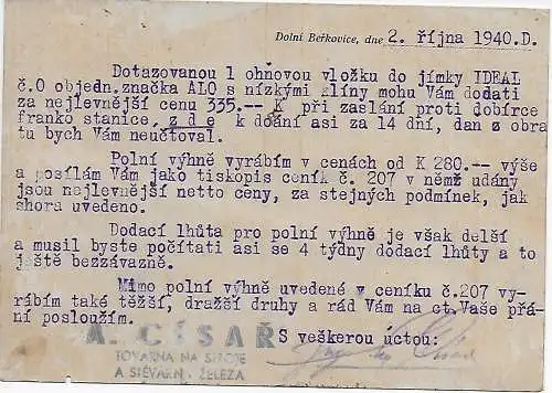 B&M Dolni Berkovice, 1940 après Skutec