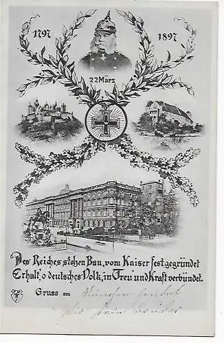 Carte d'AnesthtsPrivate-Post München, Gruss de Munich