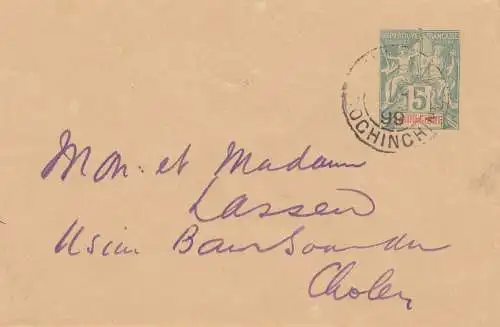 French colonies: Indo-chine 1899: letter to Cholon