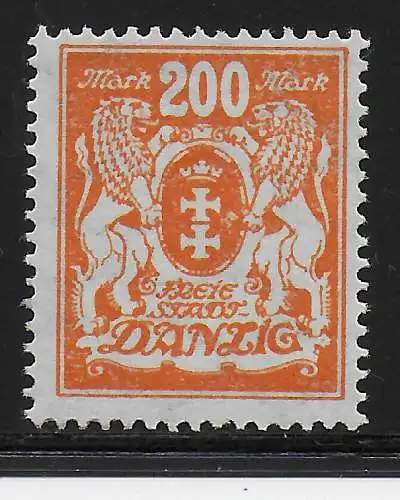 Danzig: MiNr. 142, postfrisch, ** Abklatsch