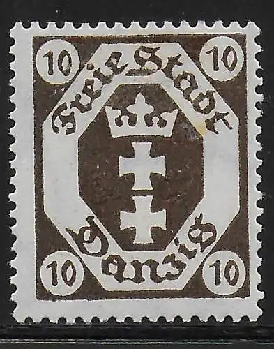 Danzig: MiNr. 74, postfrisch, ** , Abklatsch