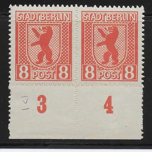 All. Bes: MiNr. 3 B V, postfrisch, **