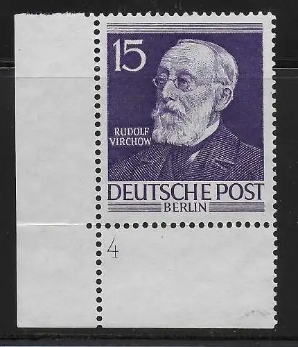 Berlin: MiNr. 96 Formnummer 4, gefaltet und angetrennt, postfrisch, **