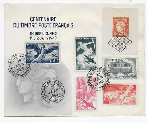 Centenaire du Timbre-Poste Francais: 1949 Paris - Philatelie