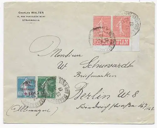 Brief aus Strasbourg 1927 nach Berlin