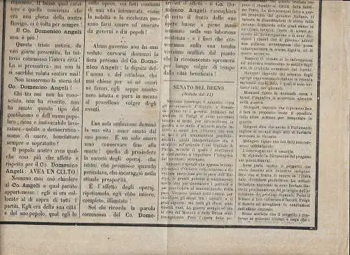 Zeitung I Polesine Rivista Liberale, 1876 Bericht über serbisch-türkischen Krieg